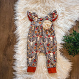 Western & Roses Baby Romper | Twocan