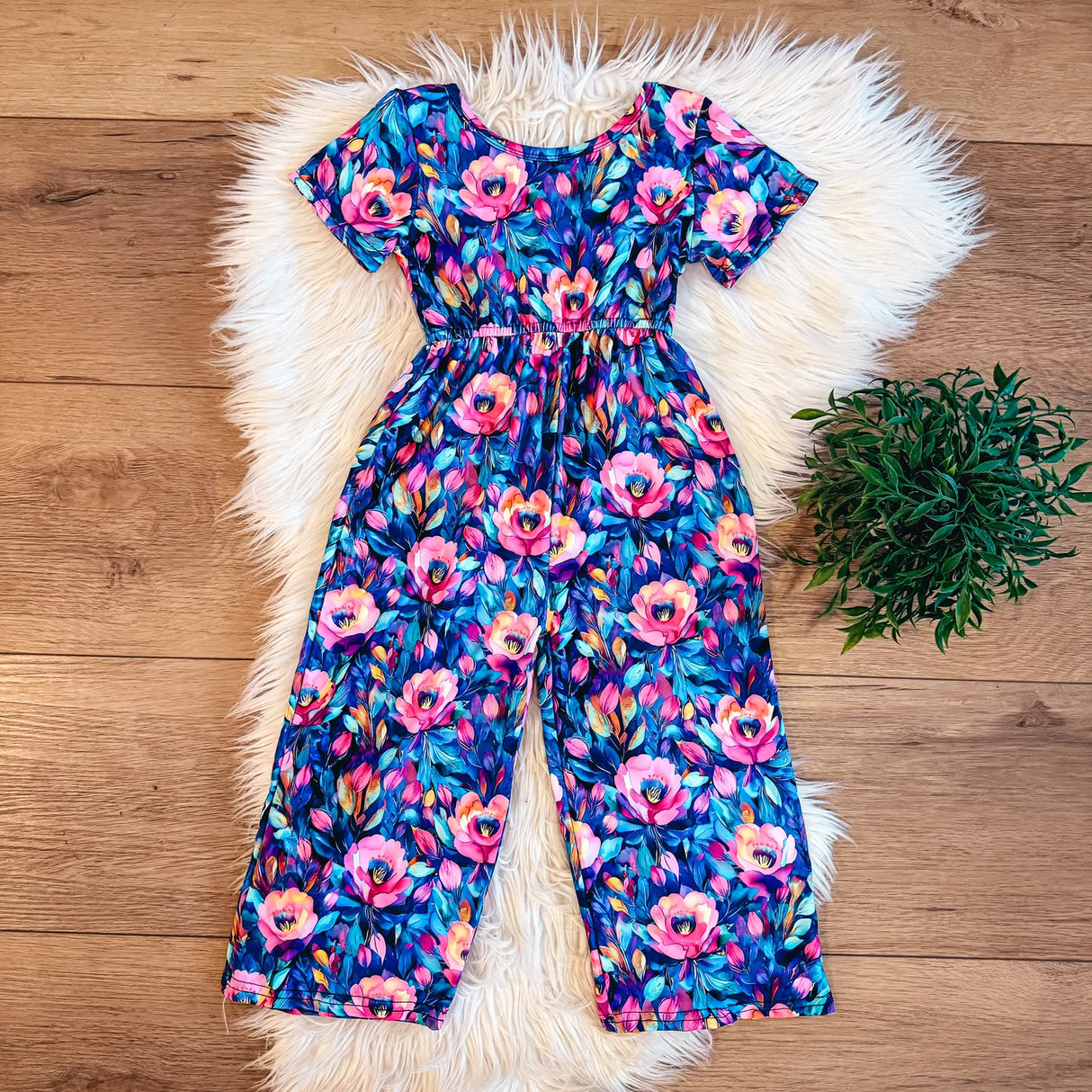 Purple Floral Jumpsuit | TwoCan