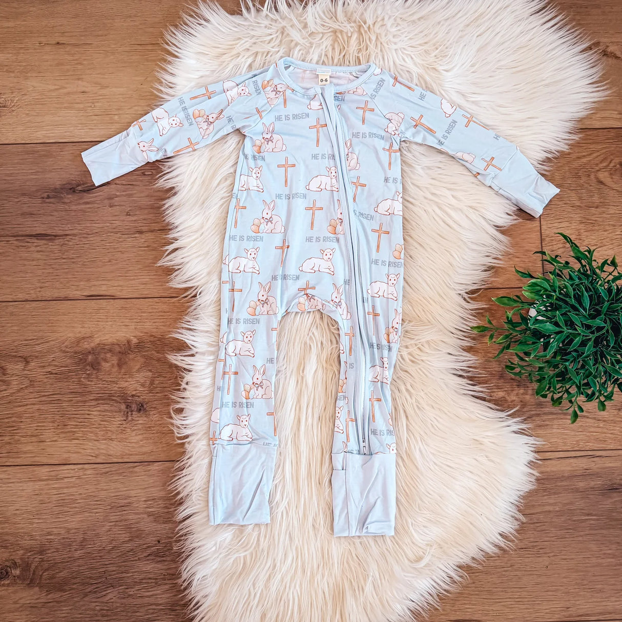 All Things Easter Bamboo Zip & Play Romper | Landrie Lou