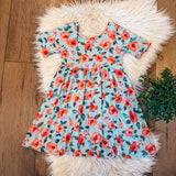 Coral Bloom Bamboo Twirl Dress | Landrie Lou
