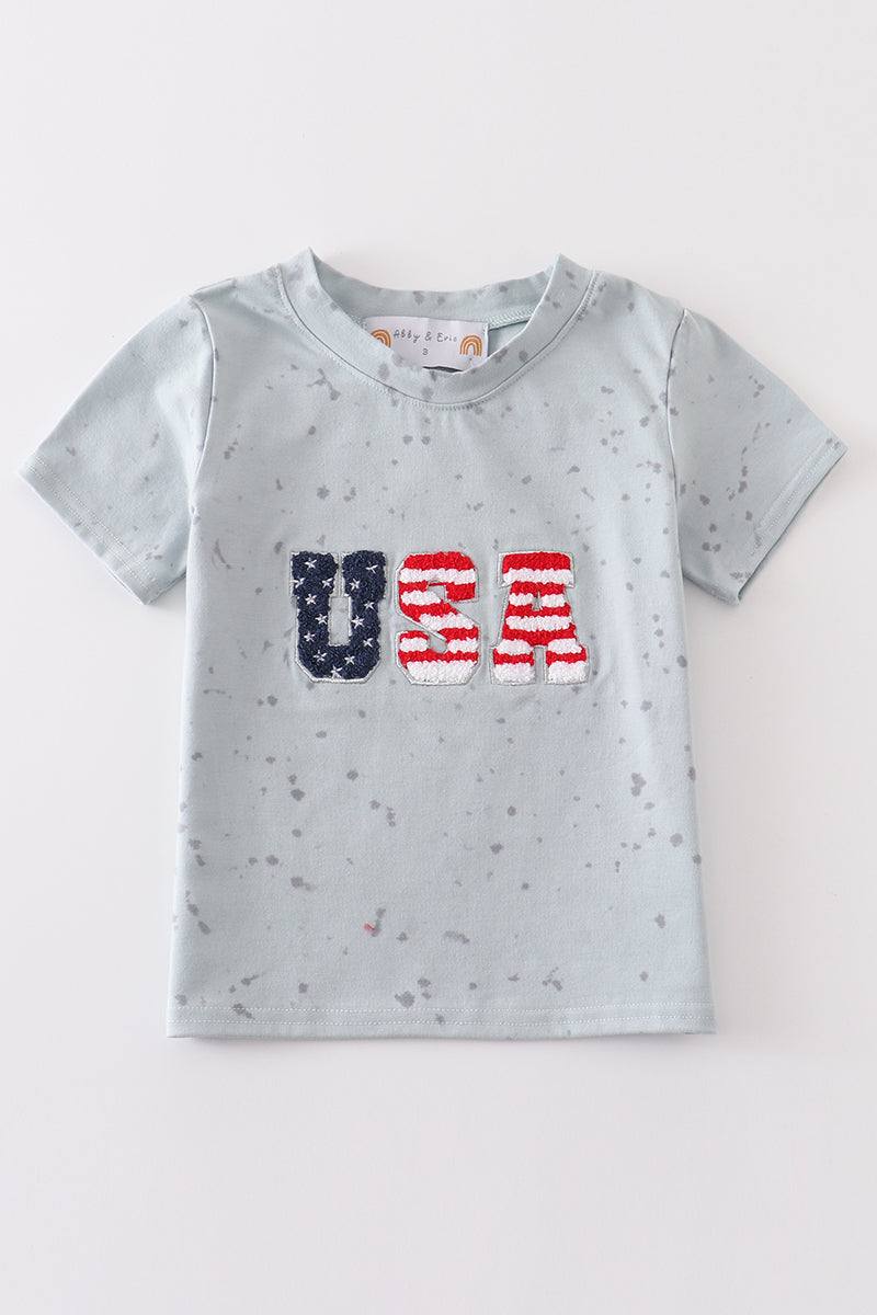 Patriotic USA French Knot Tee by Abby & Evie