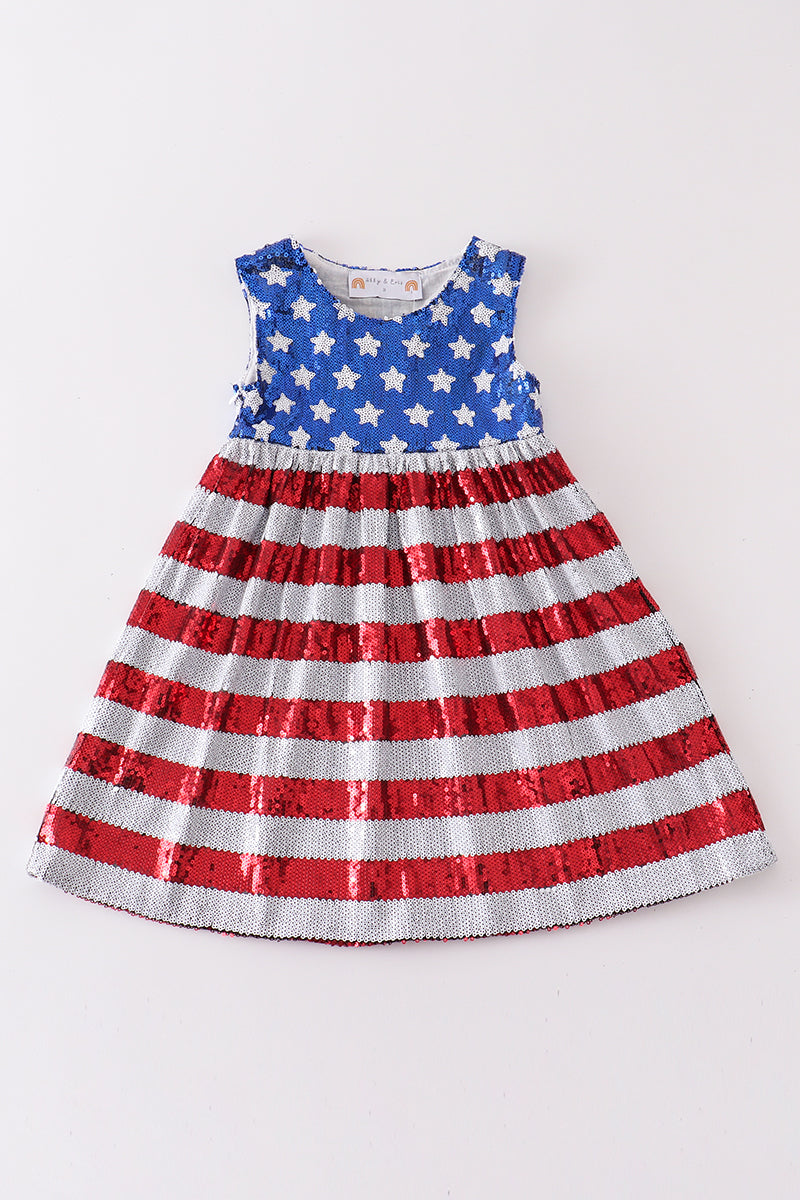 Star-Spangled Glitter Dress by Abby & Evie