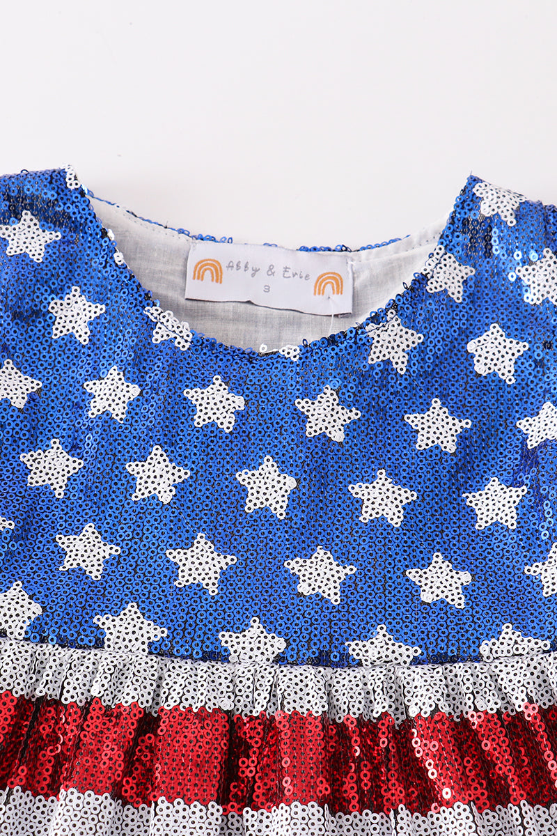 Star-Spangled Glitter Dress by Abby & Evie