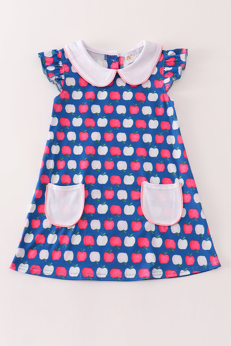 Apple Print Pocket Dress by Abby & Evie