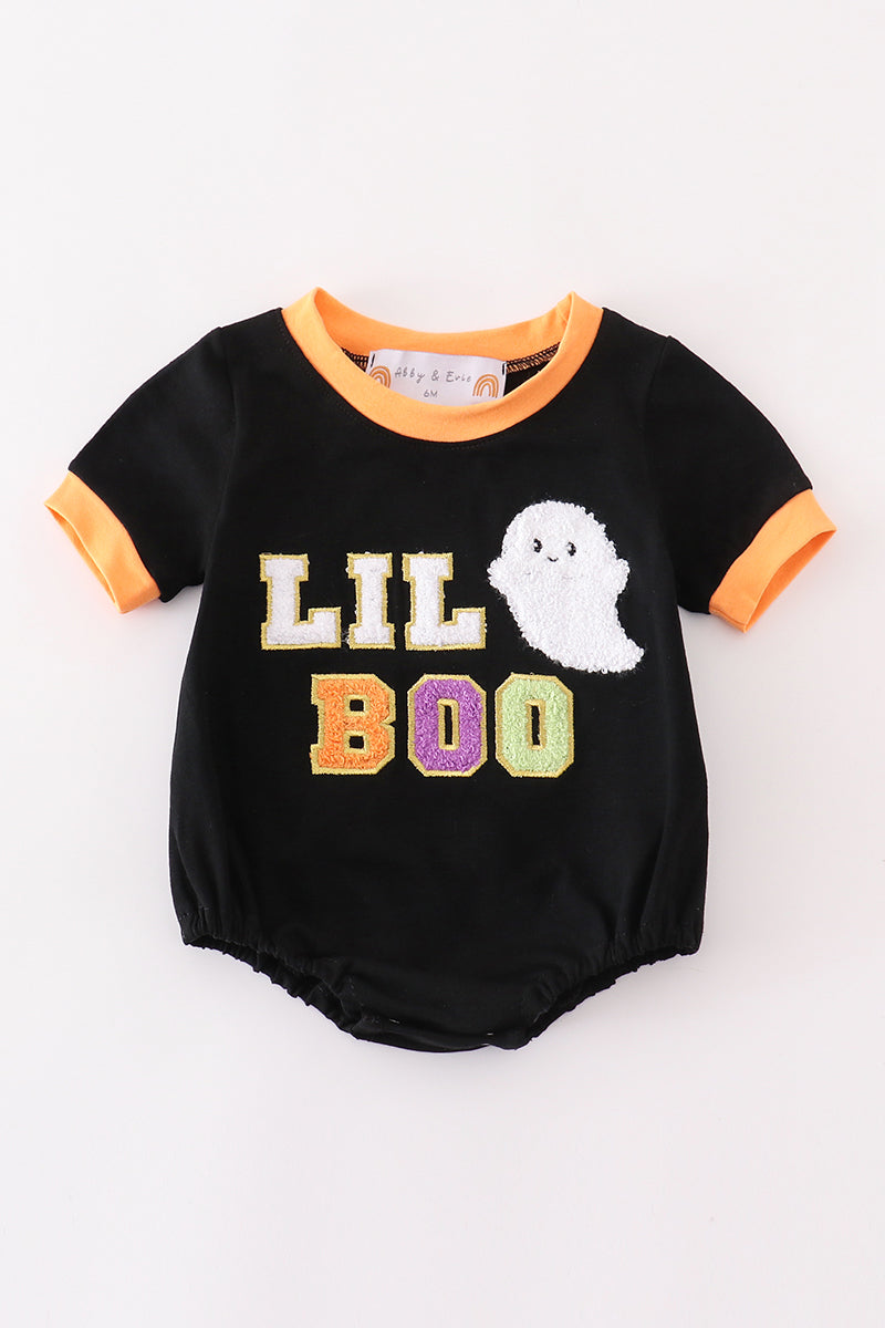 Lil Boo Chenille Patch Baby Bubble by Abby & Evie