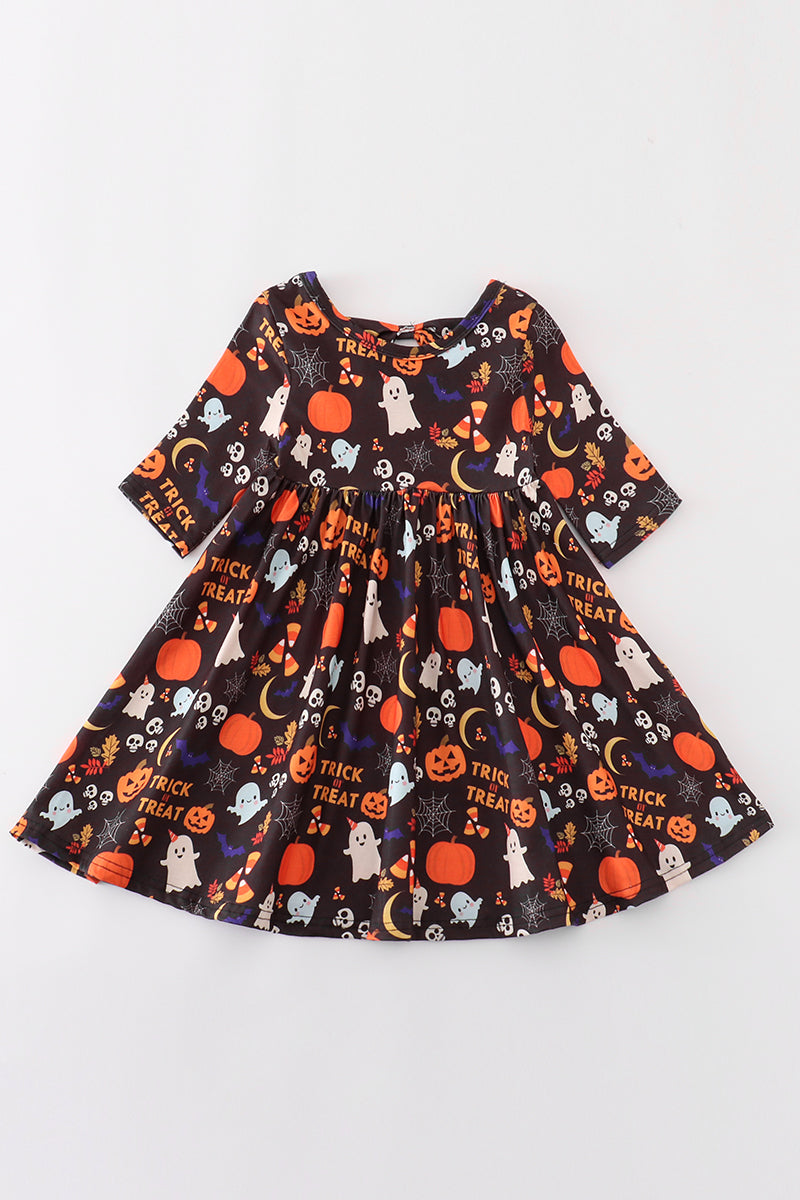 Pumpkin Party Twirl Dress by Abby & Evie