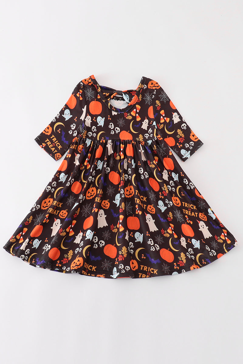 Pumpkin Party Twirl Dress by Abby & Evie