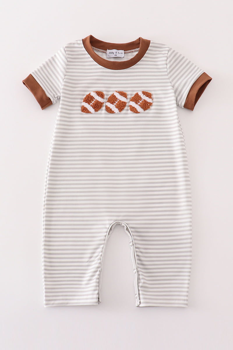 Gridiron Cutie Football Baby Romper by Abby & Evie