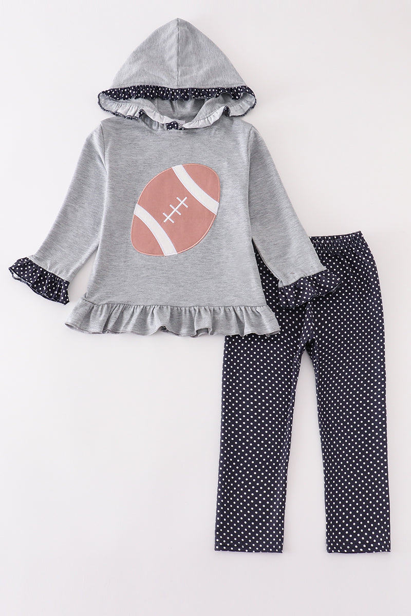 Touchdown Charm Ruffled Hoodie Set by Abby & Evie