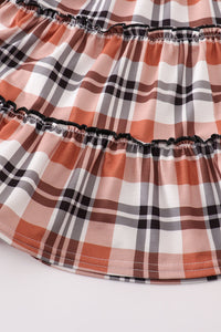 Rustic Plaid Smocked Tiered Dress by Abby & Evie