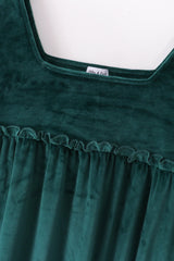 Emerald Teal Mommy & Me Velvet Dresses