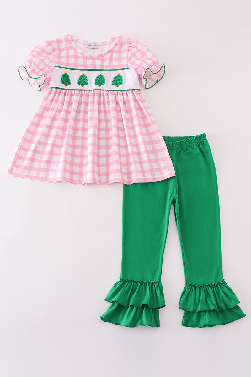 Gingham Wonderland French Knot Outfit Set by Abby & Evie