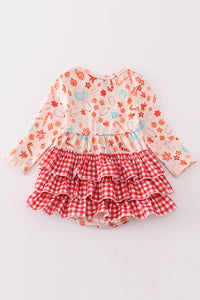 Candy Cane Gingham Baby Bubble by Abby & Evie