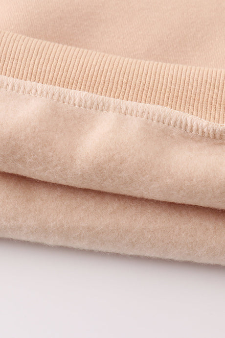Beige Cozy Thankful Together Fleece Sweatshirts