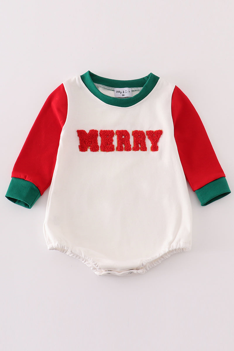 Merry Merry French Knot Baby Bubble by Abby & Evie