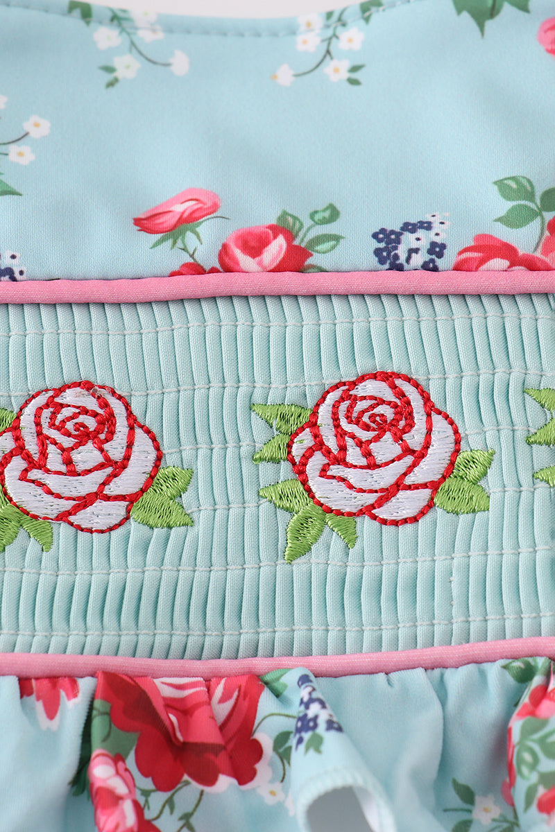 Rosebud Bliss Smocked Two Piece Swimsuit