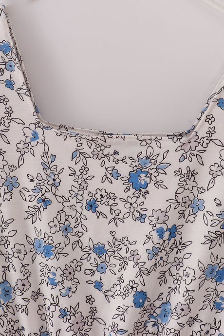 Delicate Blue Vintage Tiered Mom Dress