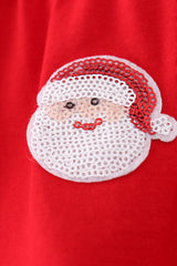 Santa + Christmas Trees Sequin Tiered Dress