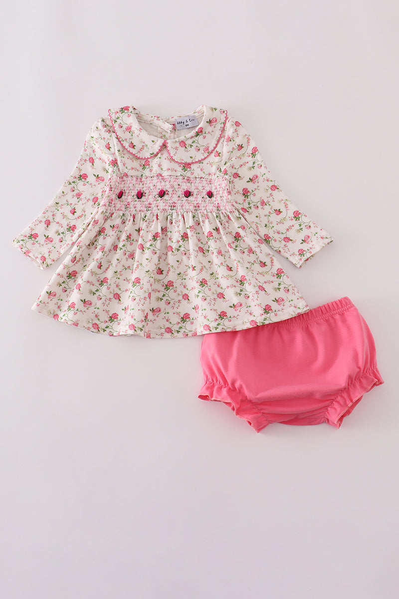 Rose Garden Smocked Heirloom Tunic & Bloomer Set