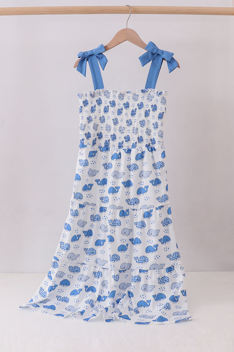 Blue Whale Matching Dress | Mommy & Me