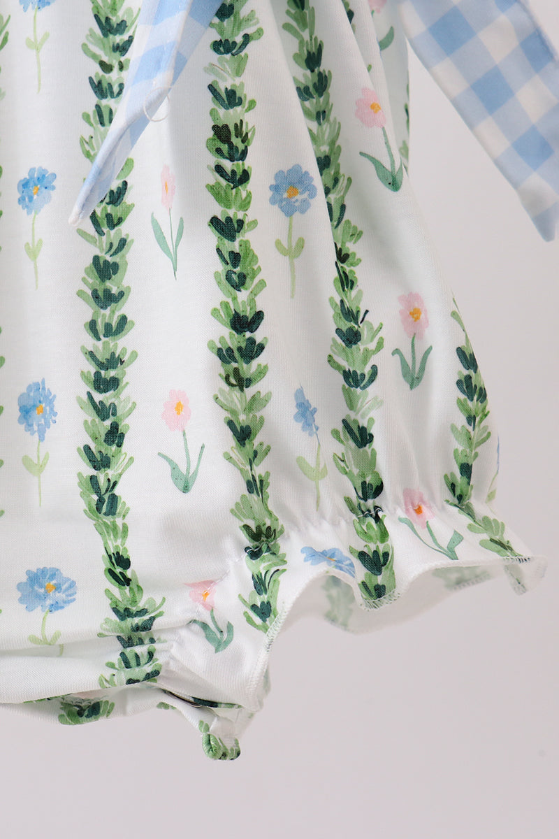 Bluebell Garden Gingham Bow Bubble