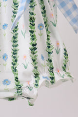 Bluebell Garden Gingham Bow Bubble