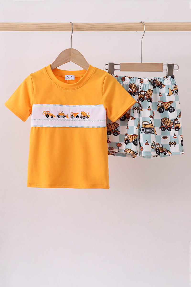 Construction Smocked Set