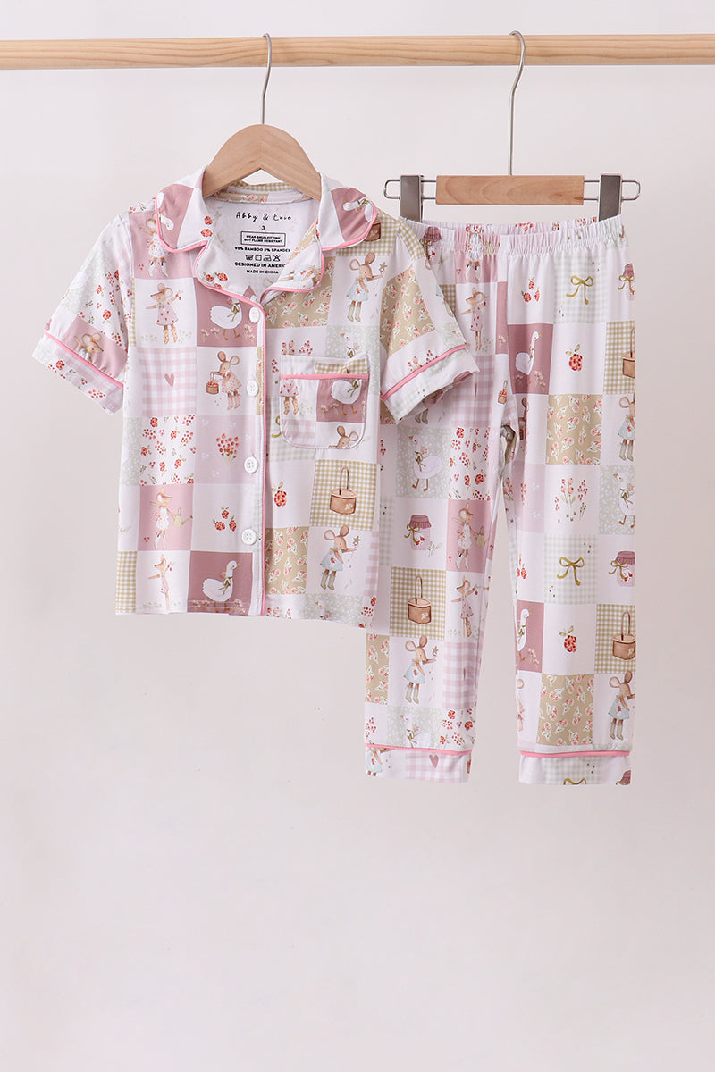 Meadow Tales Bamboo Button-Up Pajama Set