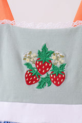 Strawberry Patch Sweetheart Embroidered Bloomers Set