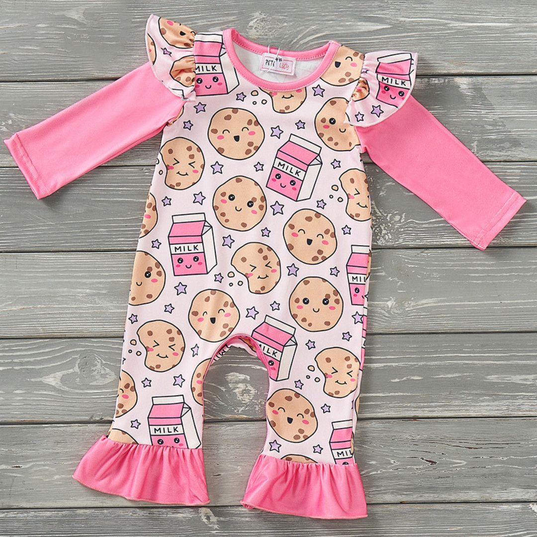 Milk & Cookies Baby Romper by Pete + Lucy