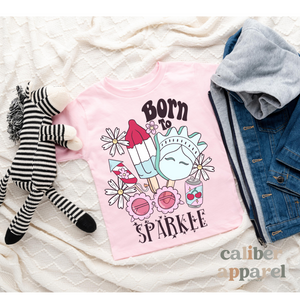 Born to Sparkle, Girls 4th of July Graphic