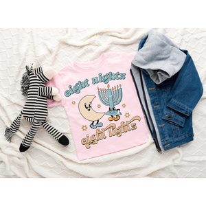 Eight Nights, Eight Lights, Hanukkah | Kid's Graphic Tee