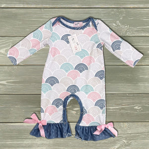 Rainbow Blues Baby Romper by Pete + Lucy