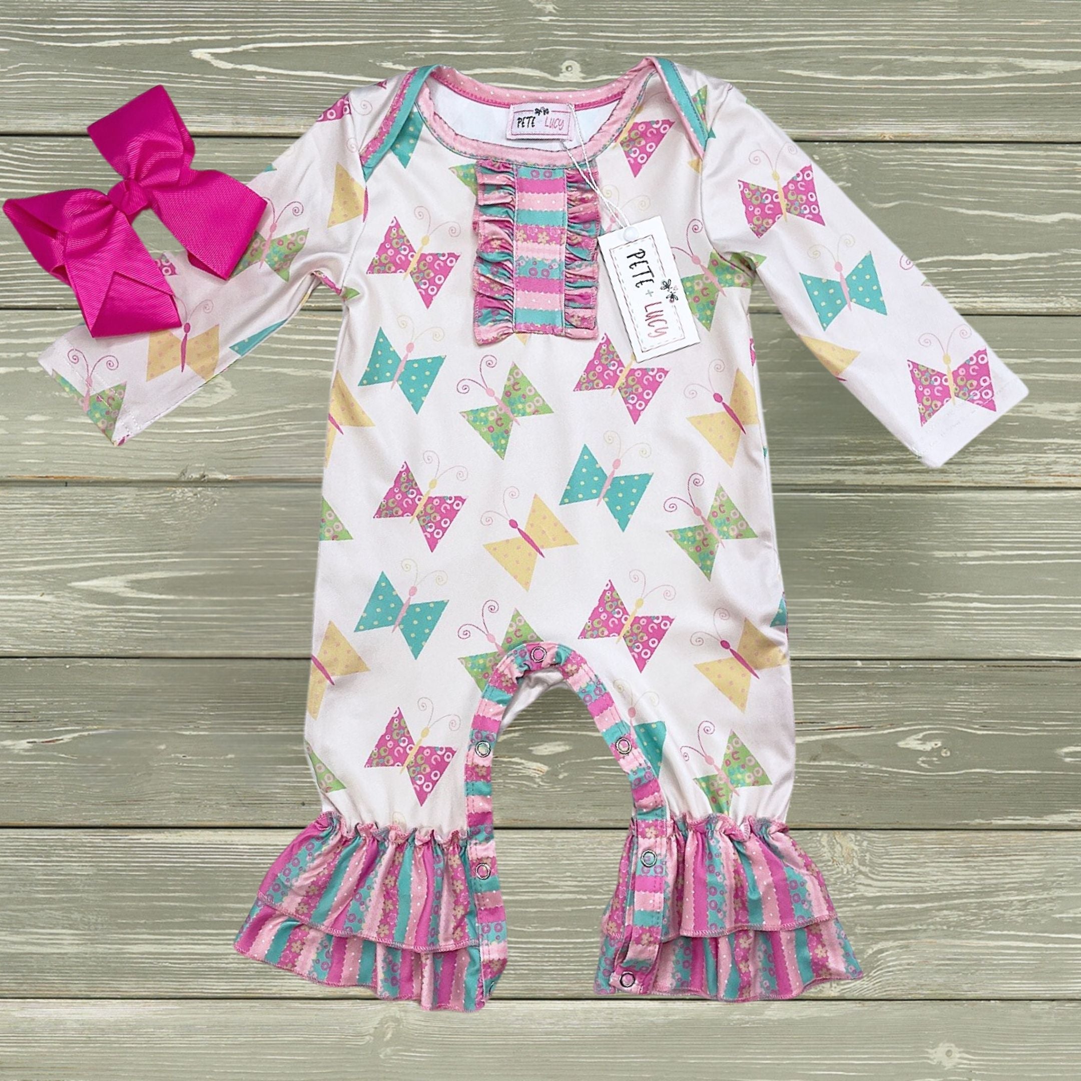 Fly Like A Butterfly Baby Romper by Pete + Lucy