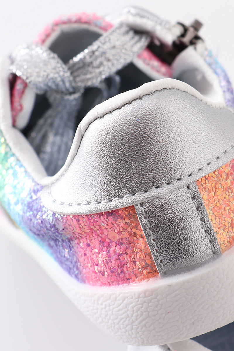 Rainbow Star Glitter Sneakers - Toddler & Big Kids