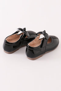 Sleek Black Bow Charm Mary Janes by Abby & Evie