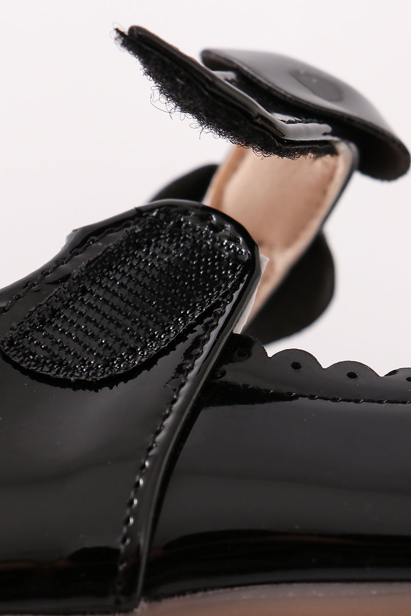 Sleek Black Bow Charm Mary Janes by Abby & Evie