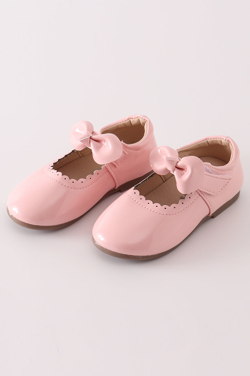 Blush Pink Bow Charm Mary Janes by Abby & Evie