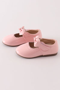 Blush Pink Bow Charm Mary Janes by Abby & Evie