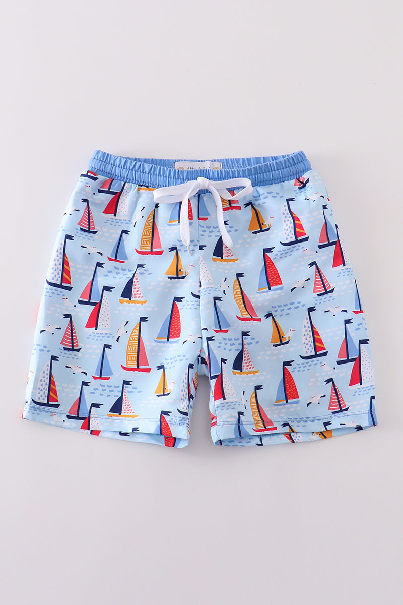 Seaside Boy’s Swim Trunks by Abby & Evie