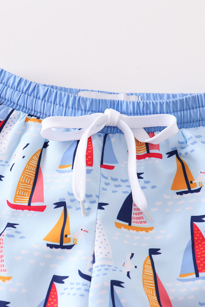 Seaside Boy’s Swim Trunks by Abby & Evie