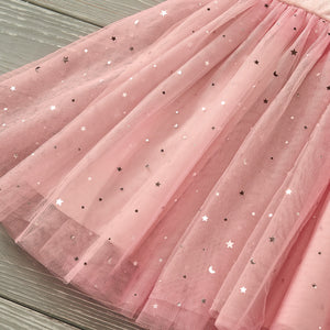 Pink Velvet Tulle Dress by Pete + Lucy