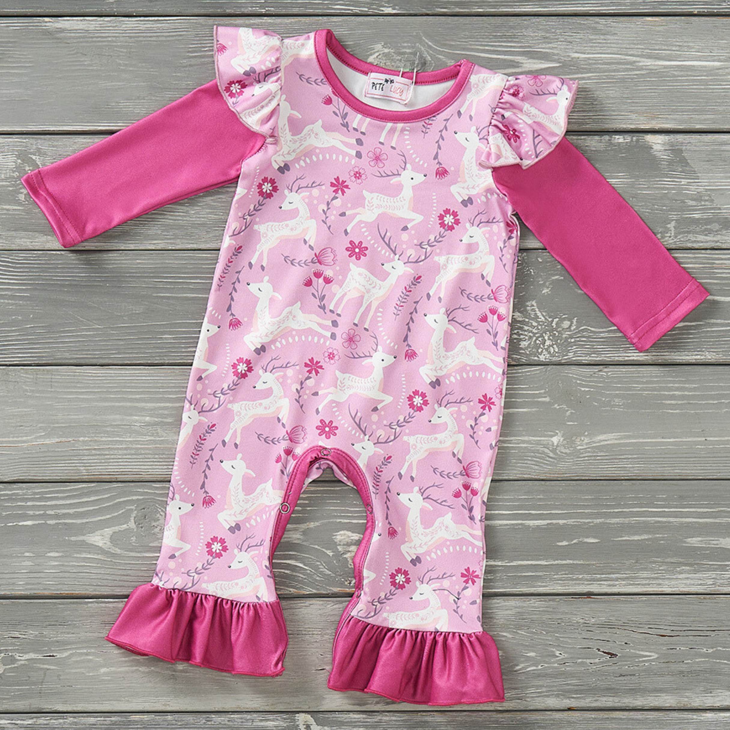 Wanderlust Whitetails Baby Romper by Pete and Lucy