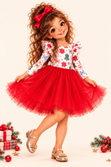 Christmas Bows Dress | Pete and Lucy