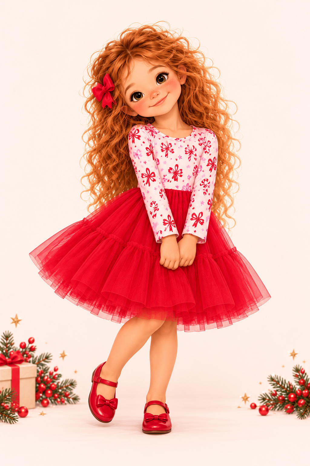 Candy Cane Cutie Tulle Dress | Pete and Lucy