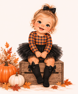 Harvest Gingham Baby Skirted Romper | Pete + Lucy