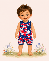 Americana Camo Baby Romper | Twocan