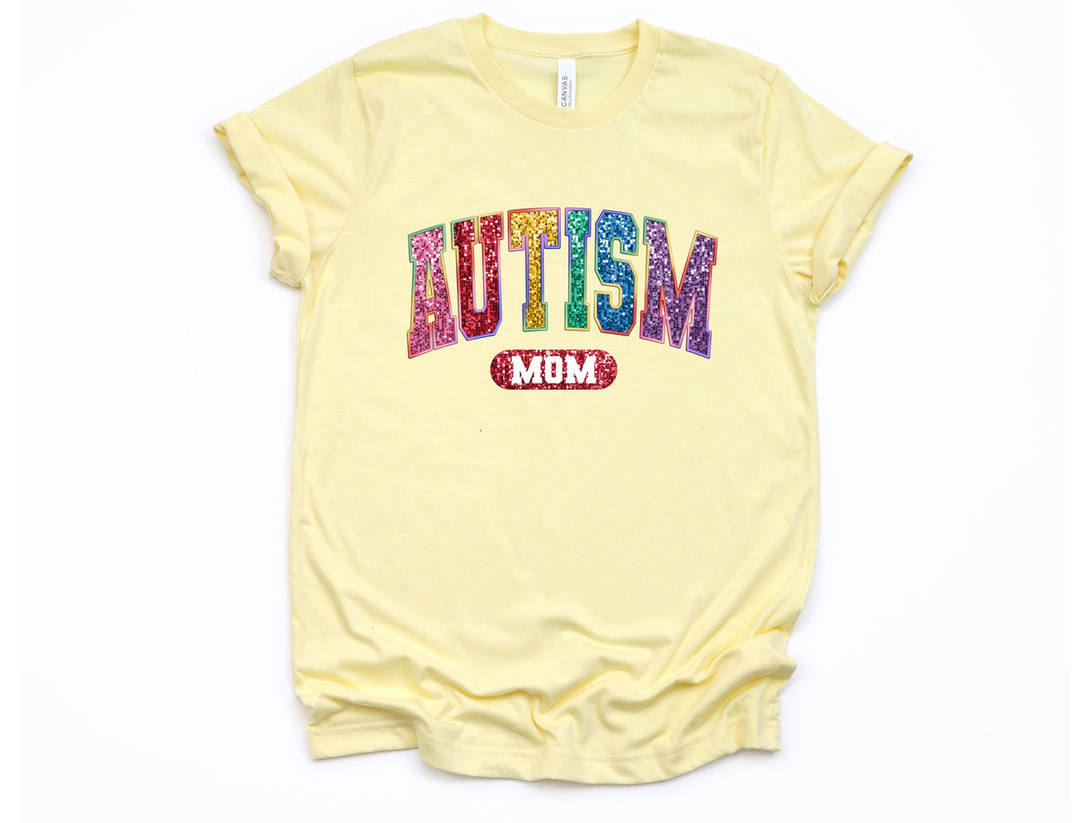 Bling Autism Mom Graphic Tee