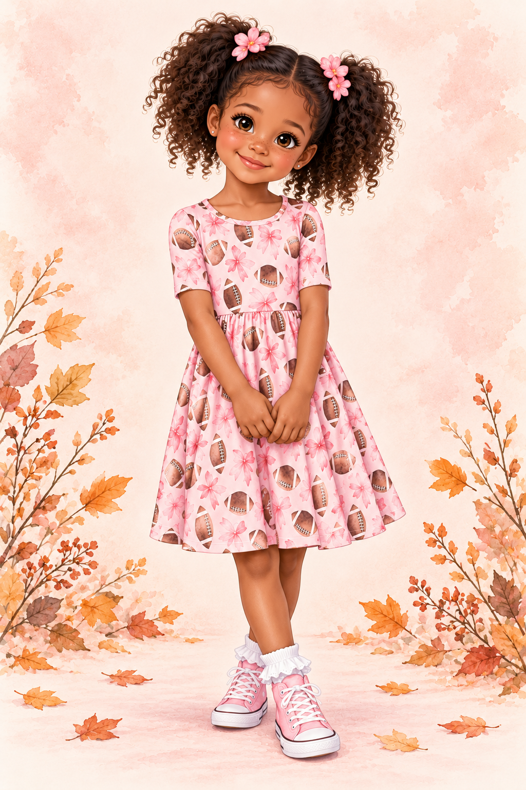 Friday Night Bows Bamboo Twirl Dress | Landrie Lou