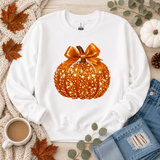 Disco Glitter Pumpkin Sweatshirt | Women's